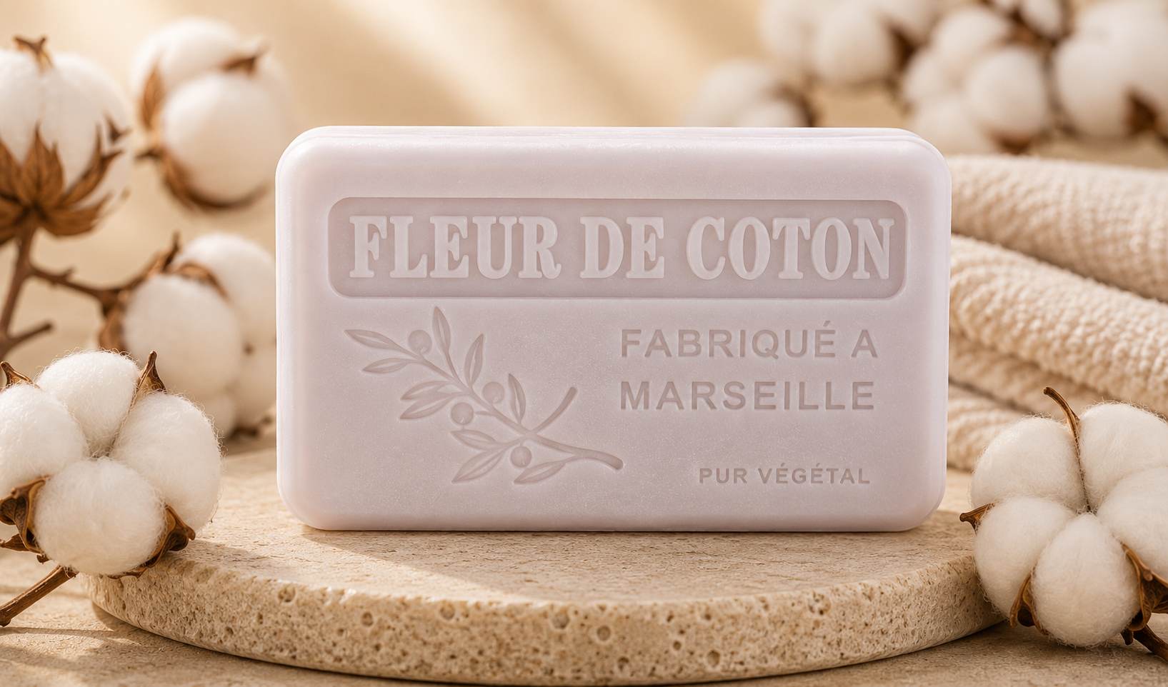 Savon de Marseille à la Fleur de Coton