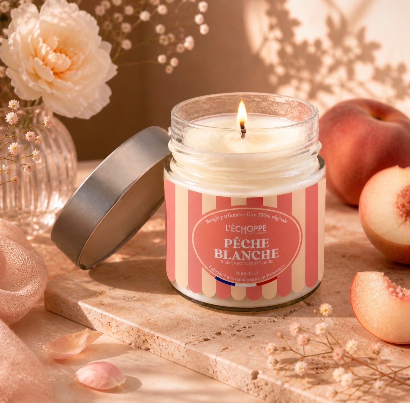 Bougie Pêche Blanche